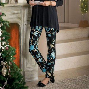 Soft Surroundings Chinoiserie Foil Printed Pant XS